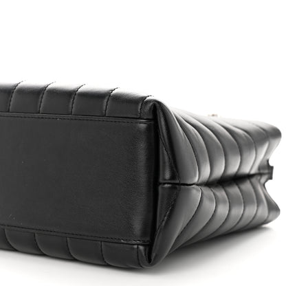 Saint Laurent Calfskin Y Quilted Monogram Small Loulou Shopper Black 11 of 13