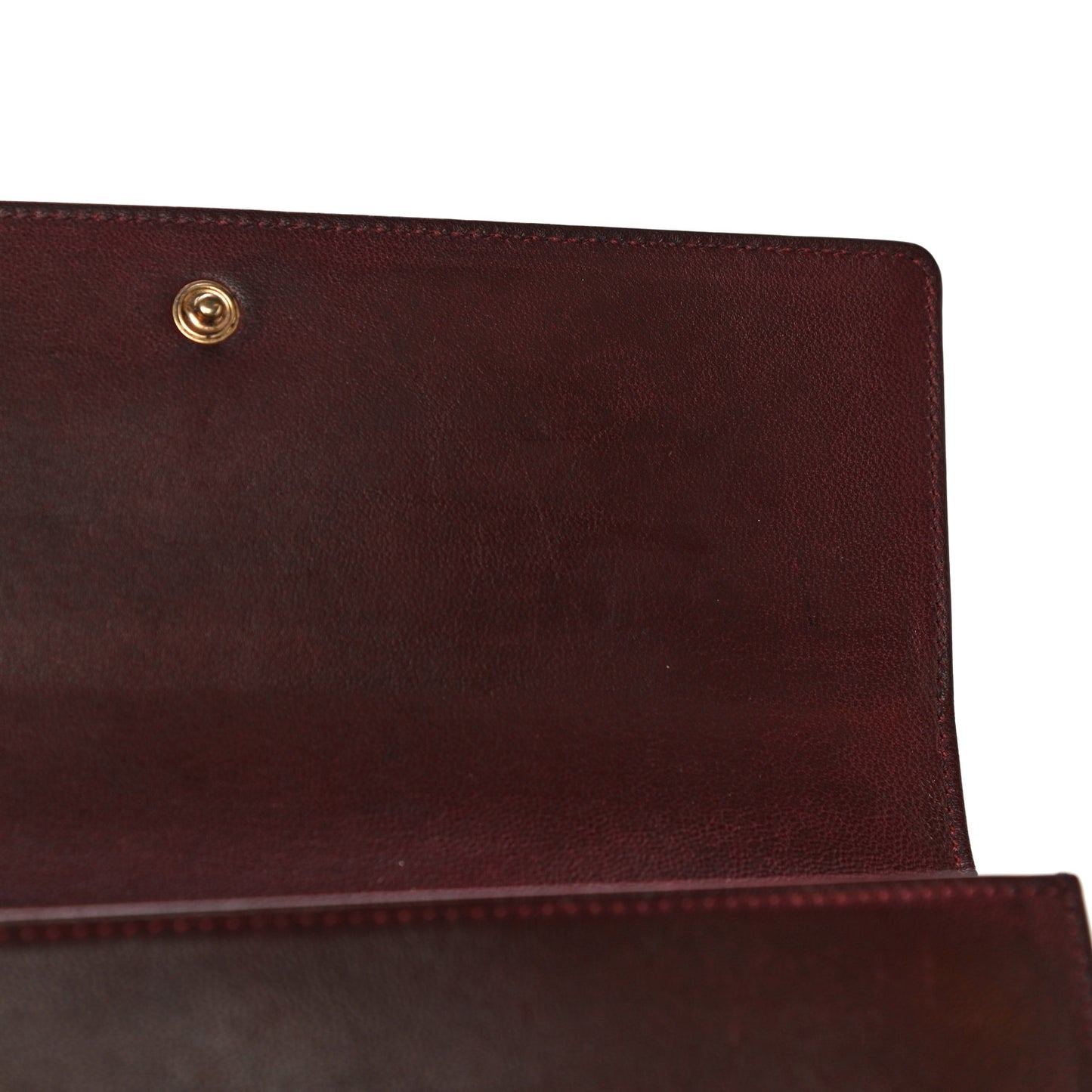 Goatskin Large Flap Wallet Burgundy