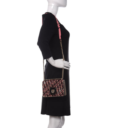 Christian Dior Velvet Crystal Small Diorama Club Flap Bag Plum 2 of 15