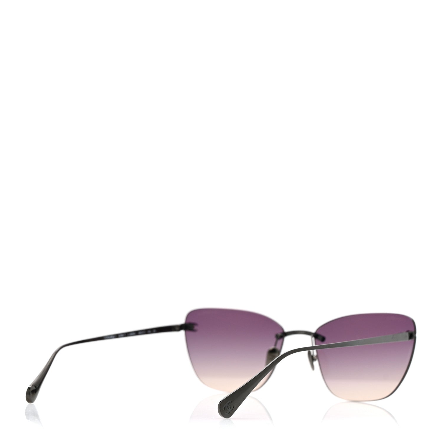 Chanel Titanium Cat Eye CC Sunglasses 4286-T Black 6 of 11