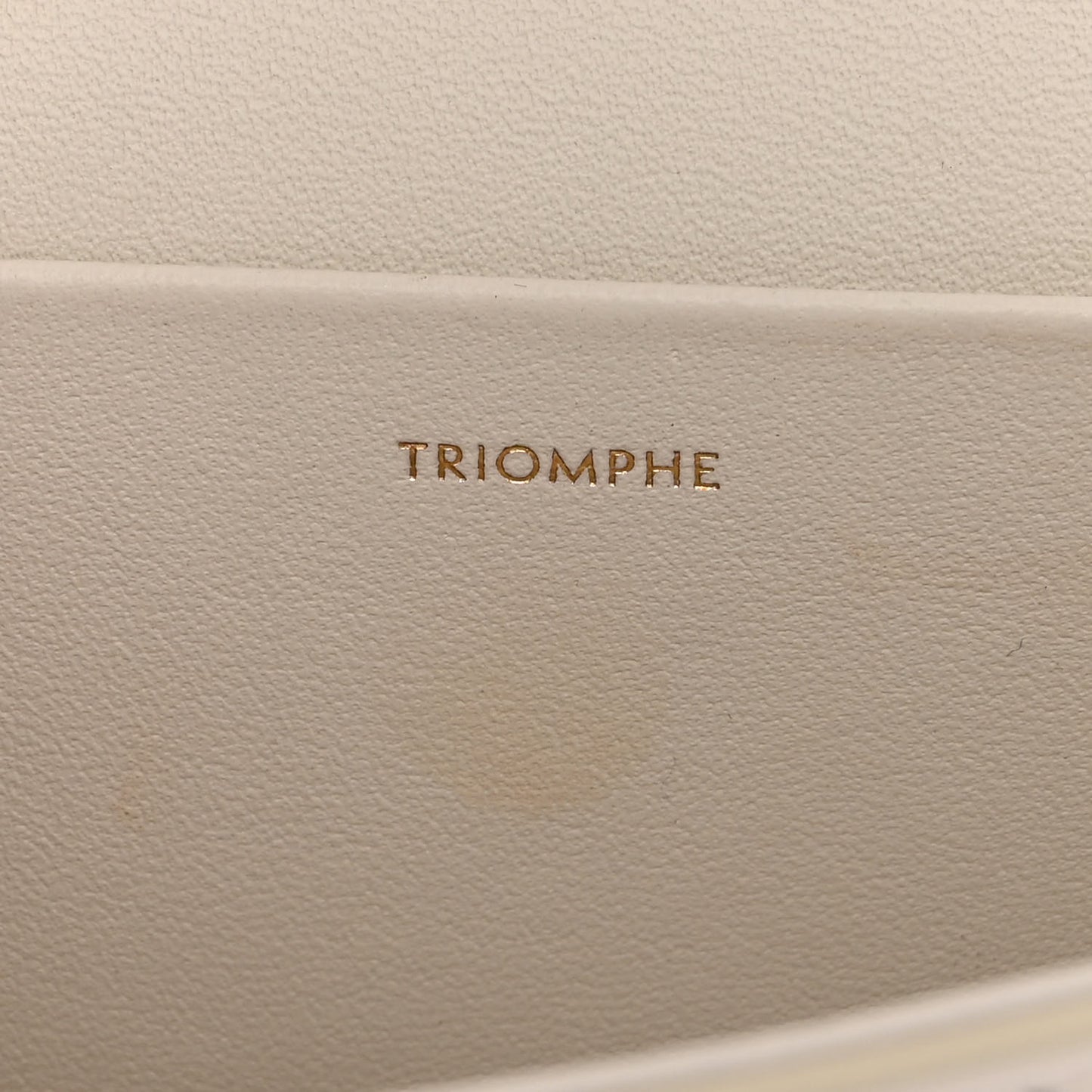 Shiny Calfskin Cuir Triomphe Chain Shoulder Bag White