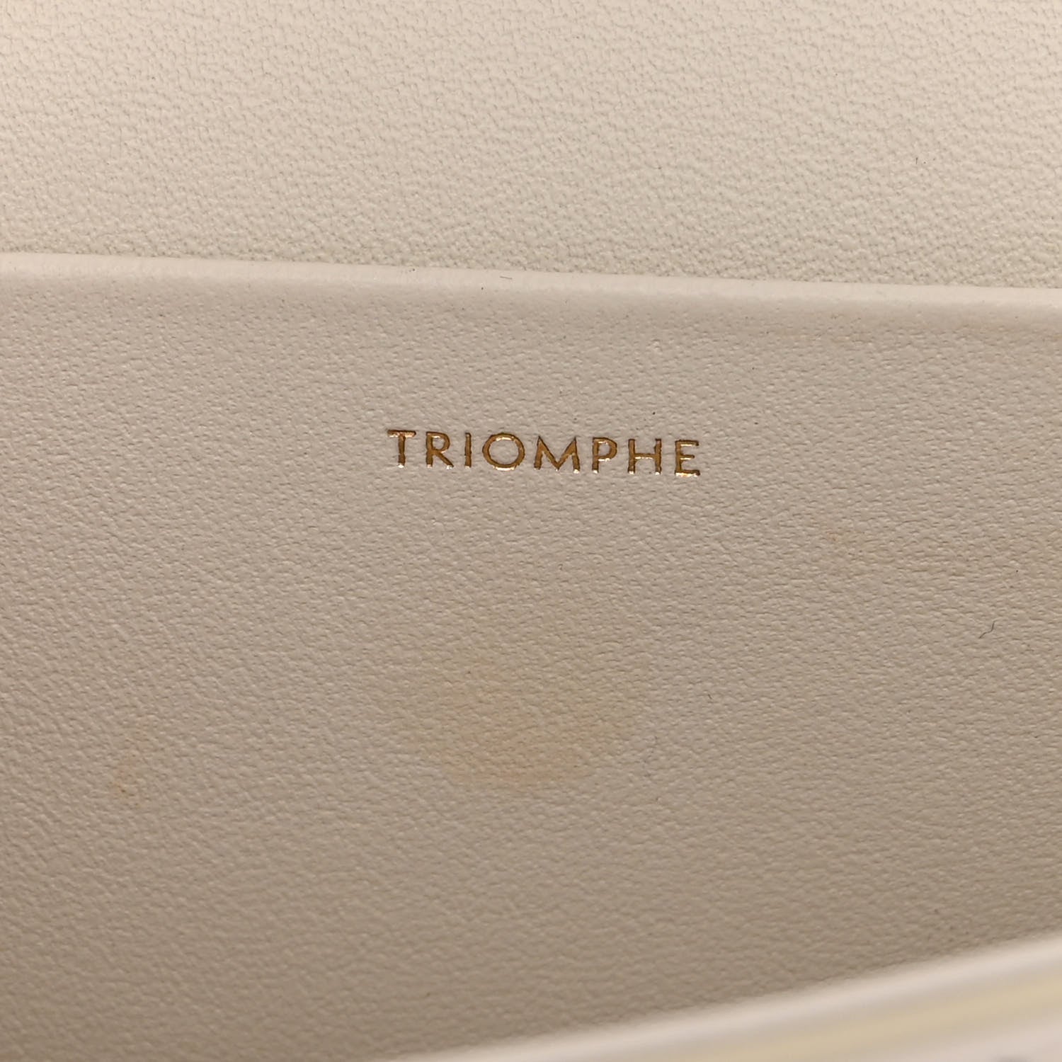 Celine Shiny Calfskin Cuir Triomphe Chain Shoulder Bag White 7 of 11