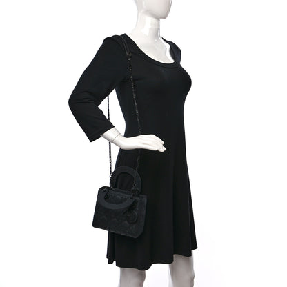 Christian Dior Ultra Matte Calfskin Cannage Mini Lady Dior Black 2 of 11