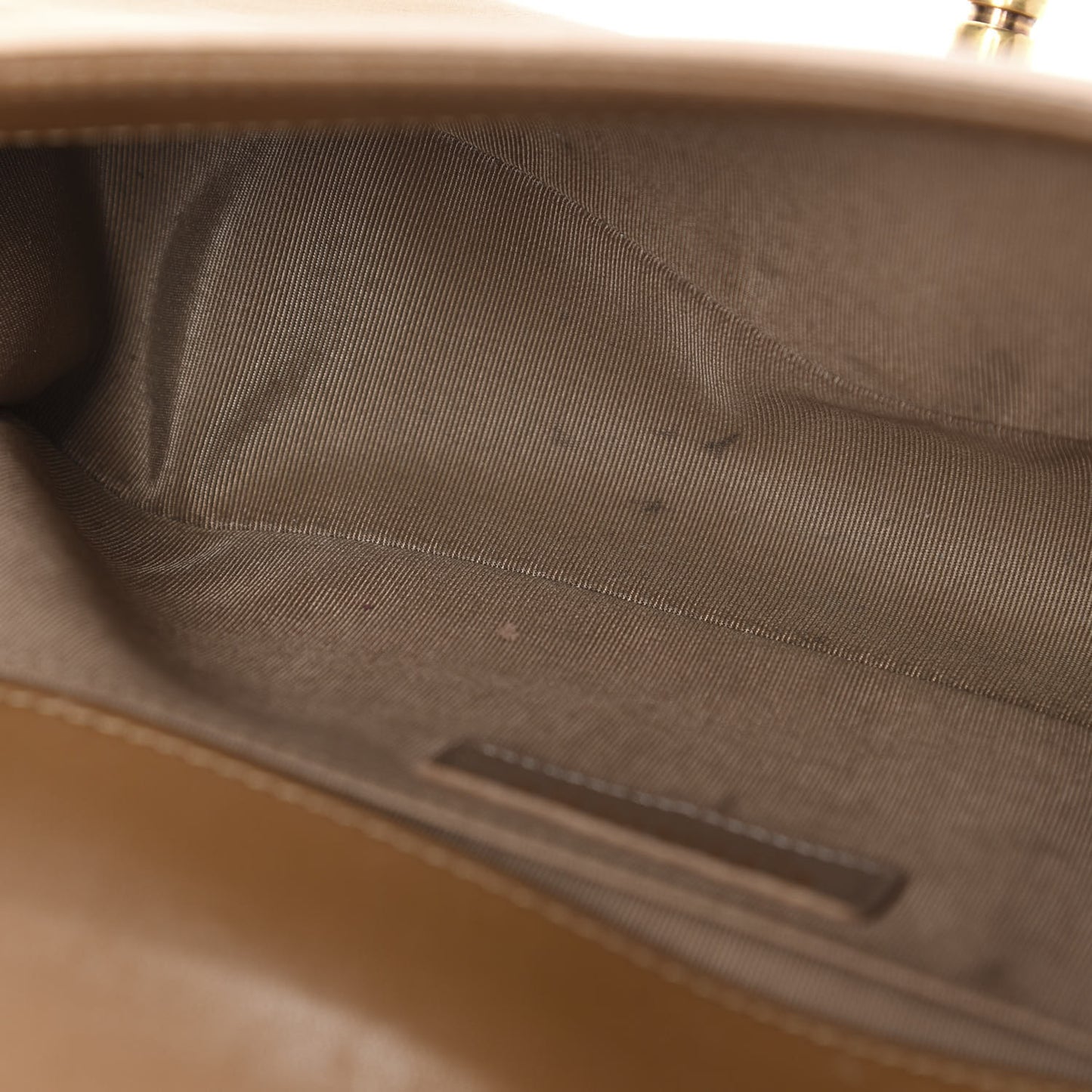 Calfskin Quilted Medium Boy Flap Camel