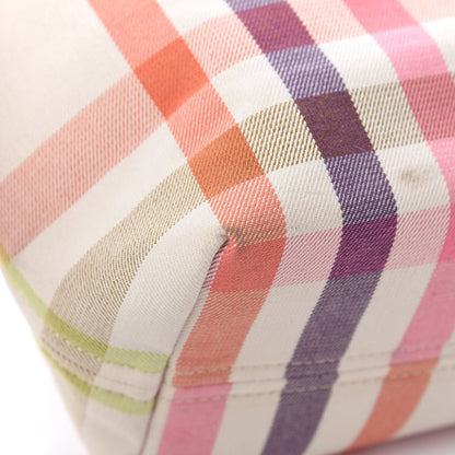 Burberry Check Tote White Brown Pink 7 of 14