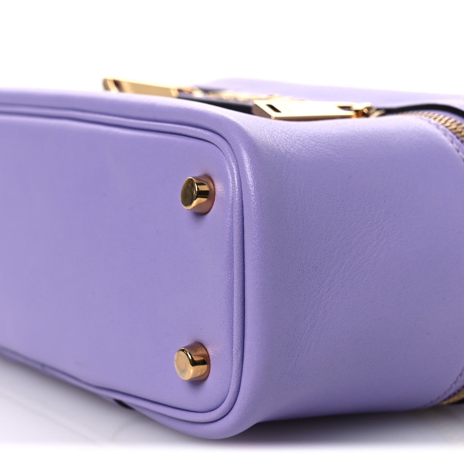 Versace Lambskin Tag Vanity Bag Lilac 10 of 10