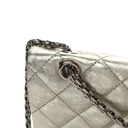 Chanel Metallic Aged Calfskin Quilted 2.55 Reissue 227 Flap Silver 18 of 20