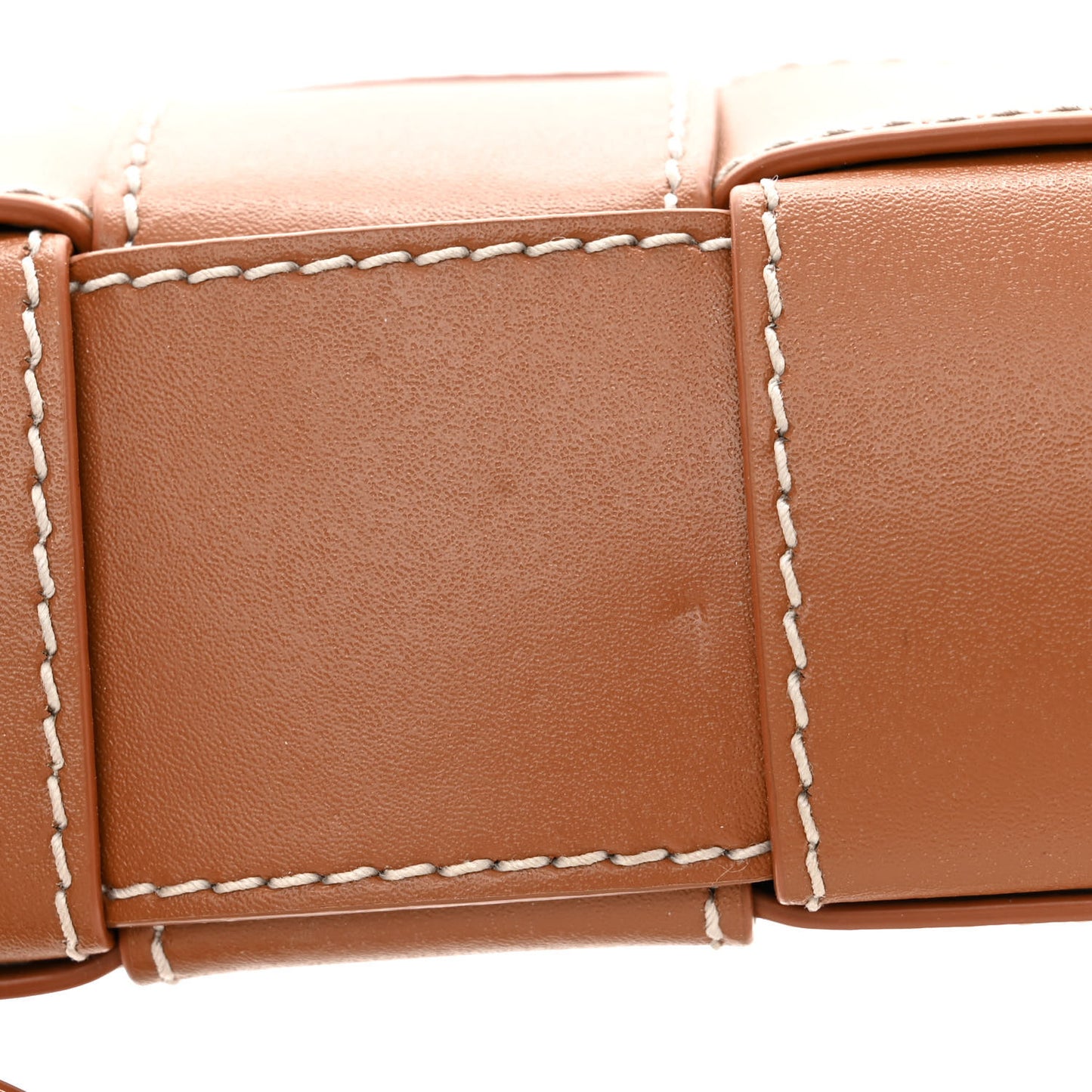 Lambskin Maxi Intrecciato Edge Stitch Cassette Crossbody Bag Wood