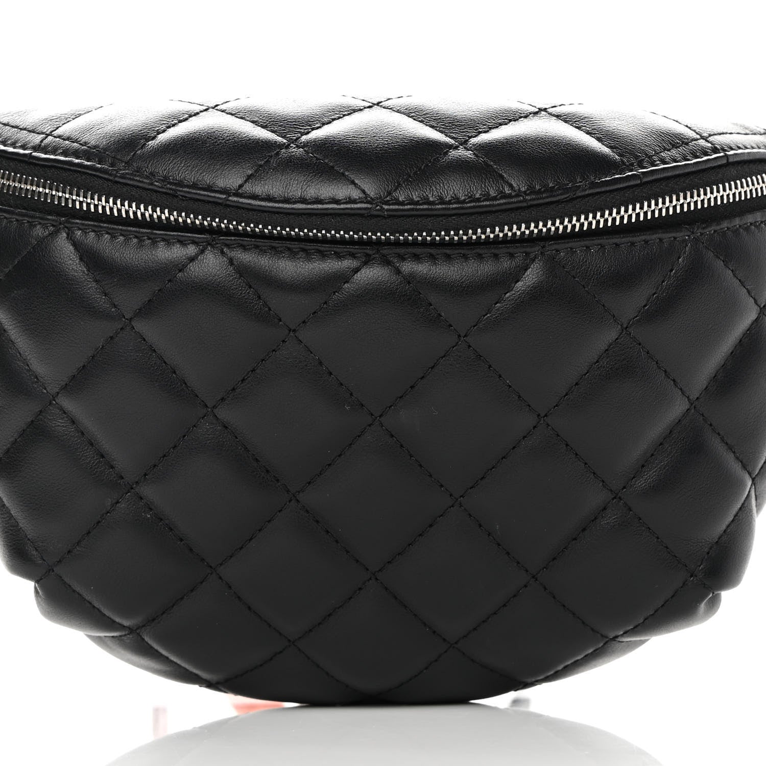 Chanel Lambskin Quilted Waist Belt Bag Black 9 of 11