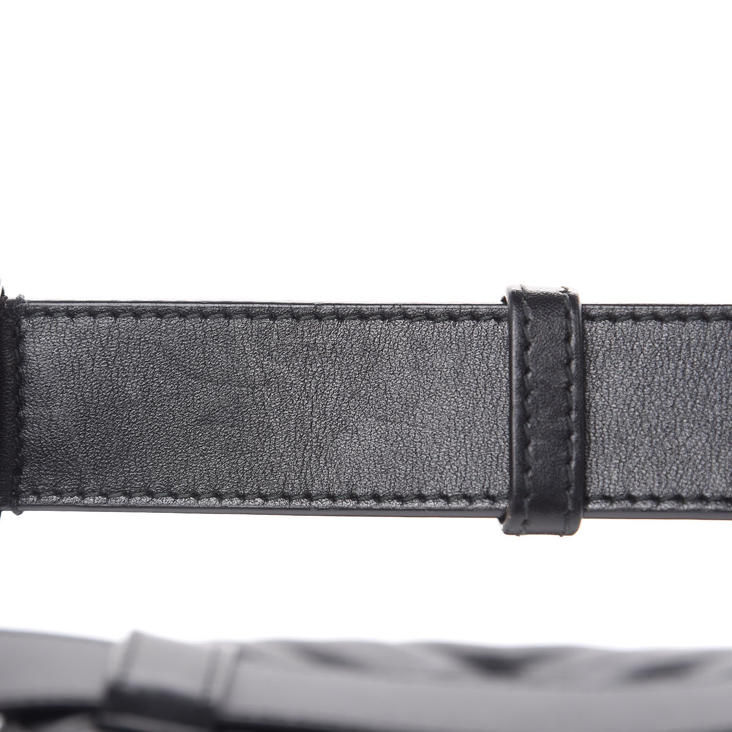 Gucci Calfskin Matelasse GG Marmont Belt Bag 105 42 Black 11 of 15