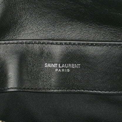Saint Laurent Calfskin Y Quilted Monogram Small Loulou Chain Satchel Black 6 of 11
