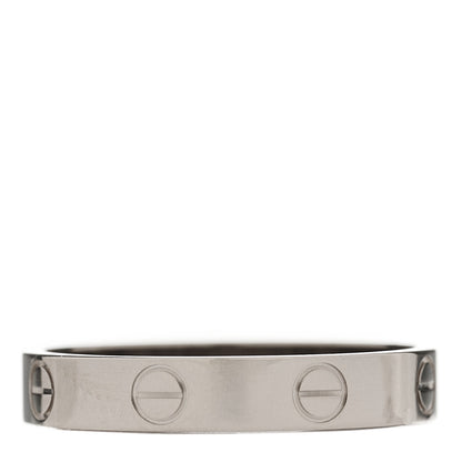 Cartier 18K White Gold 3.5mm LOVE Wedding Band Ring 57 8 3 of 4