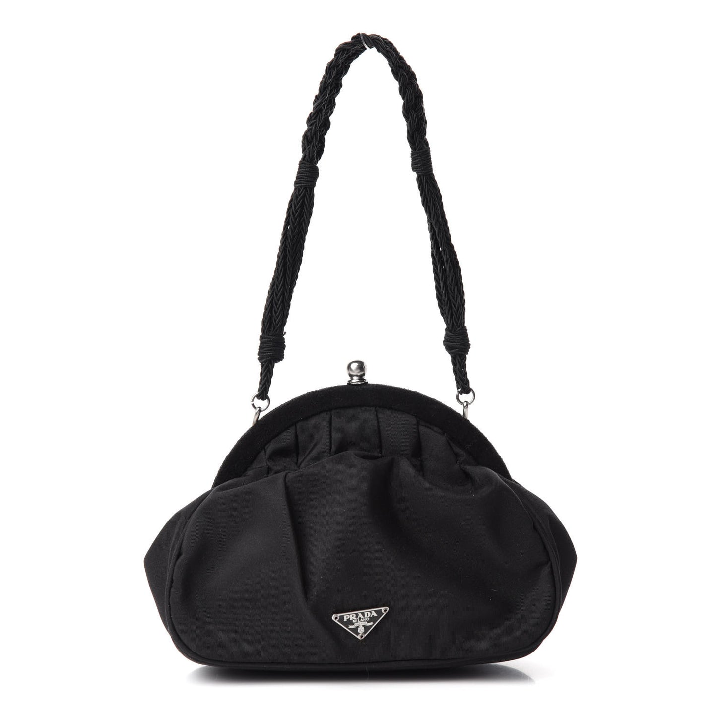 Satin Evening Bag Black