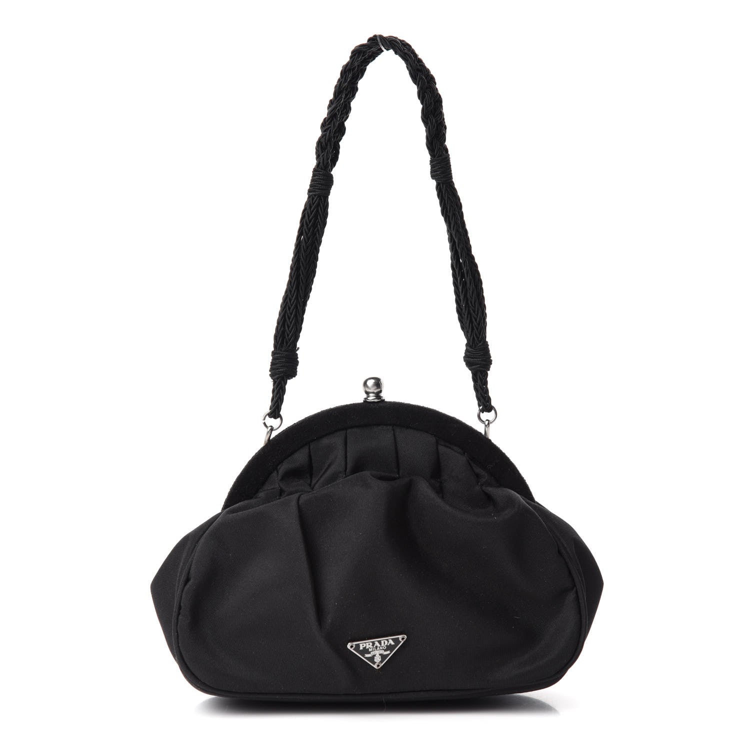 Prada Satin Evening Bag Black 1 of 10