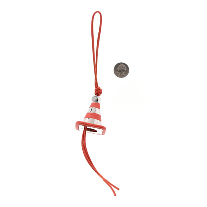 Loewe Calfskin Brass Work Cone Charm  Red 2 of 3