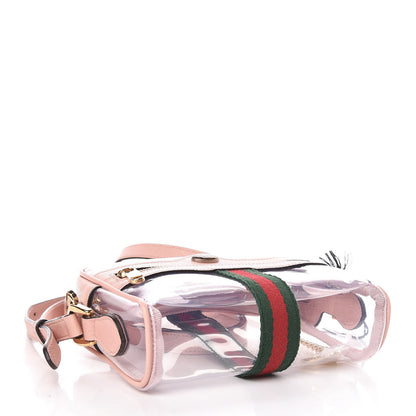 Gucci Vinyl Web Mini Ophidia Transparent Shoulder Bag Perfect Pink 4 of 8
