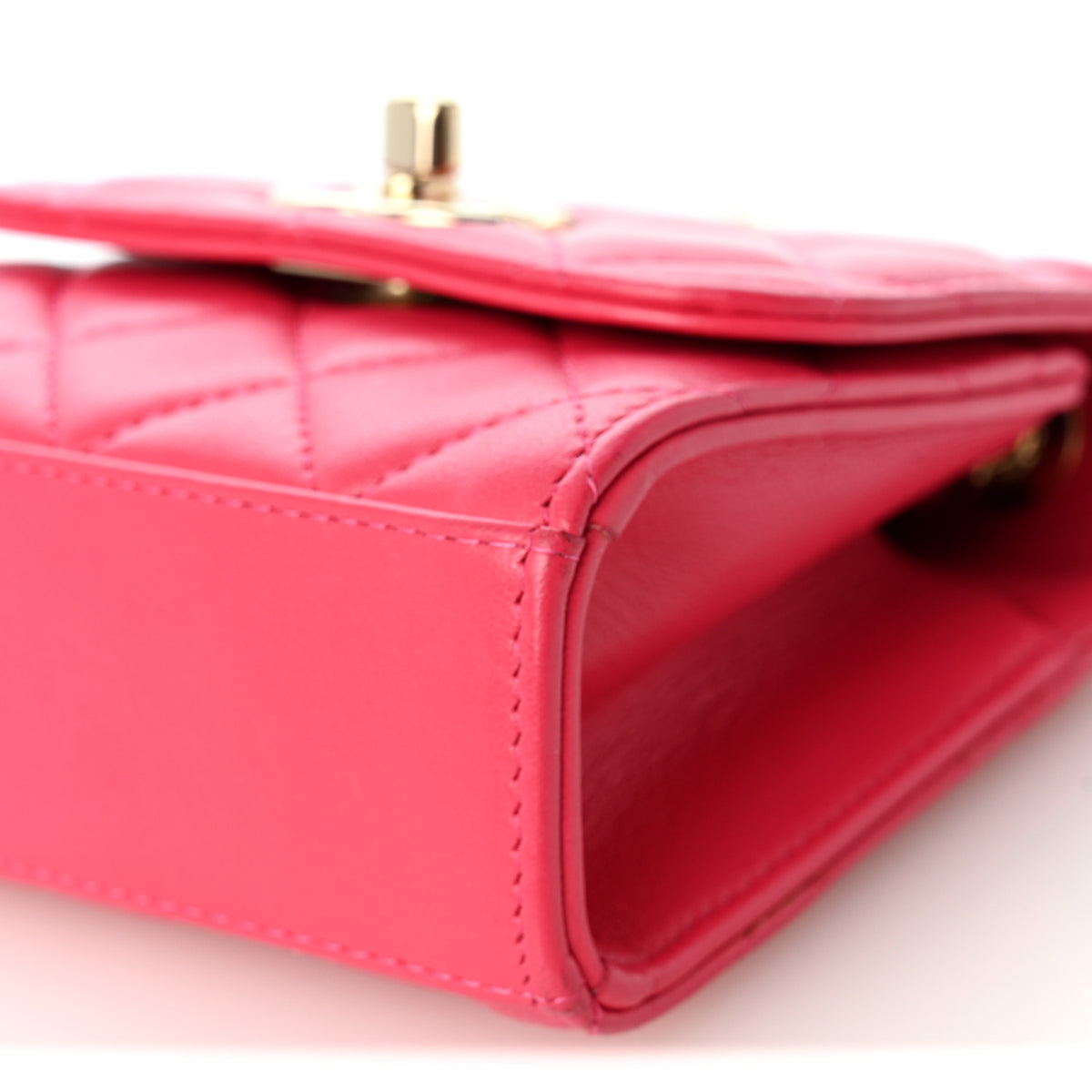Chanel Lambskin Quilted Mini Trendy CC Clutch With Chain Pink 9 of 9
