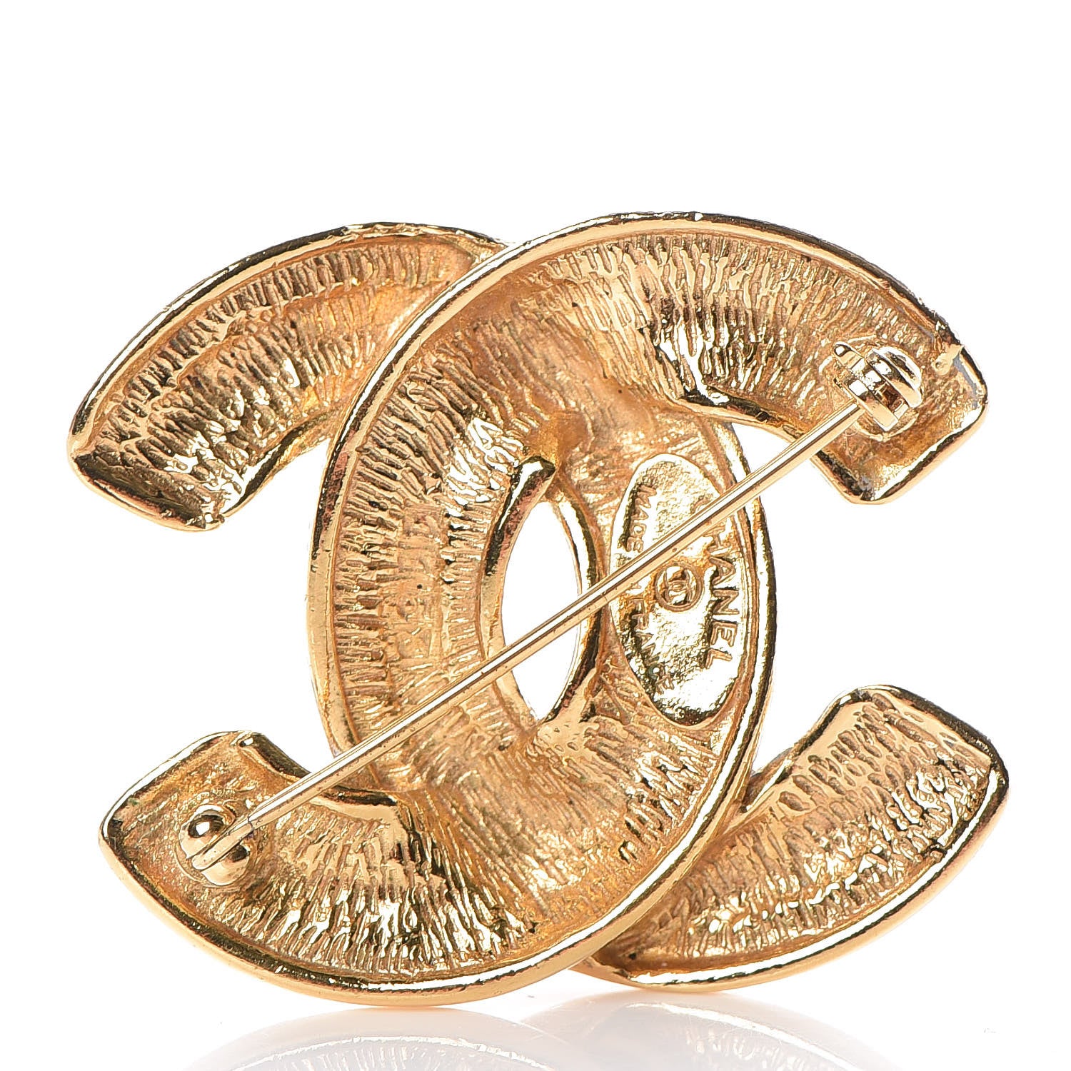 Chanel Quilted CC Brooch Gold 3 of 5