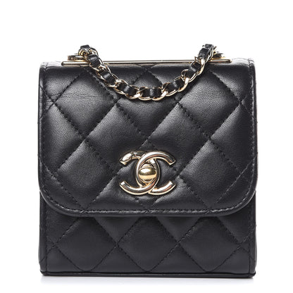 Chanel Lambskin Quilted Mini Trendy CC Chain Wallet Black 1 of 16