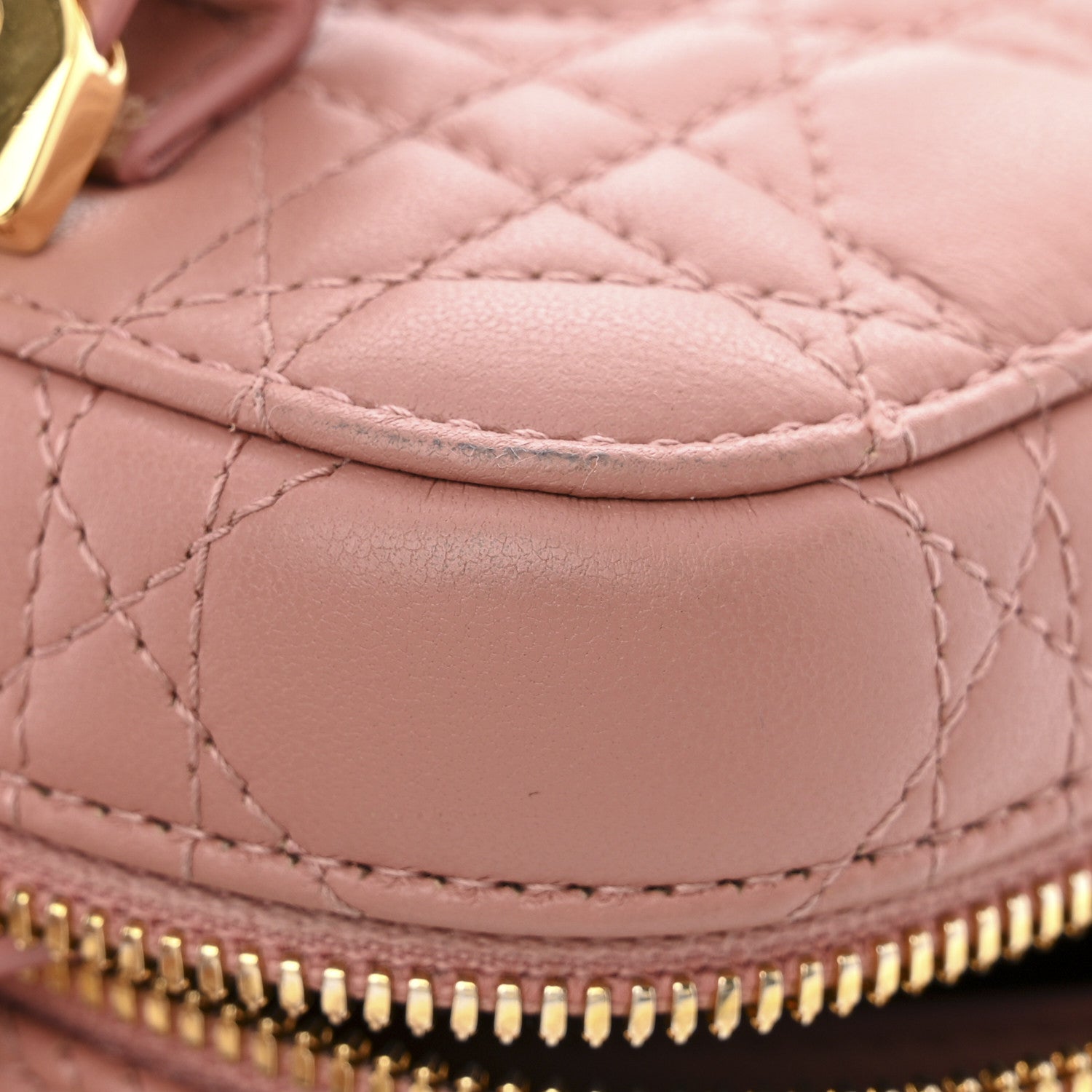 Christian Dior Lambskin Cannage Small Diortravel Vanity Case Pink 12 of 12