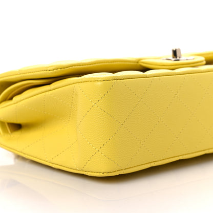 Chanel Caviar Quilted Medium Double Flap Yellow 8 of 10