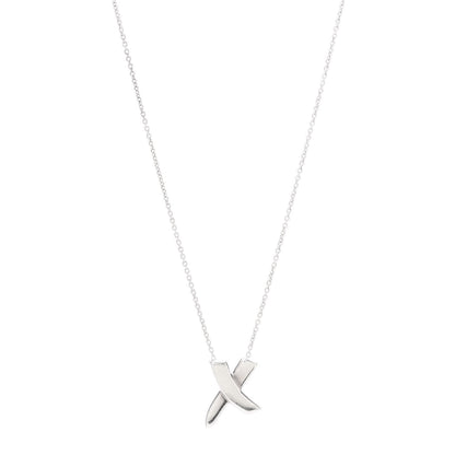 Tiffany Sterling Silver Paloma Picasso Graffiti X Pendant Necklace 1 of 5