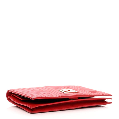 Fendi Nappa Logo Embossed Long Wallet on Chain Rosso 4 of 12