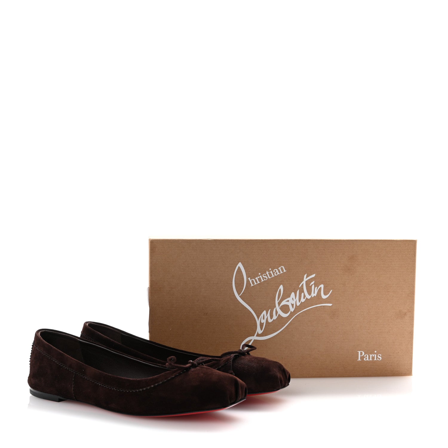 Christian Louboutin Veau Velours Mamadrague Flats 40 Espresso 9 of 9