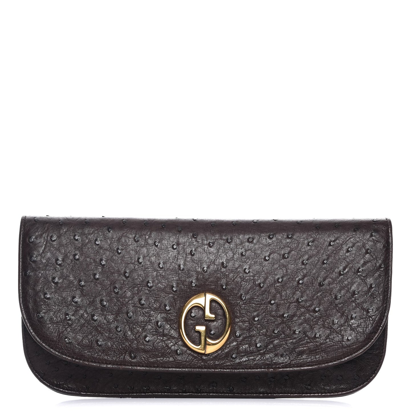 Ostrich 1973 Clutch Cocoa Brown