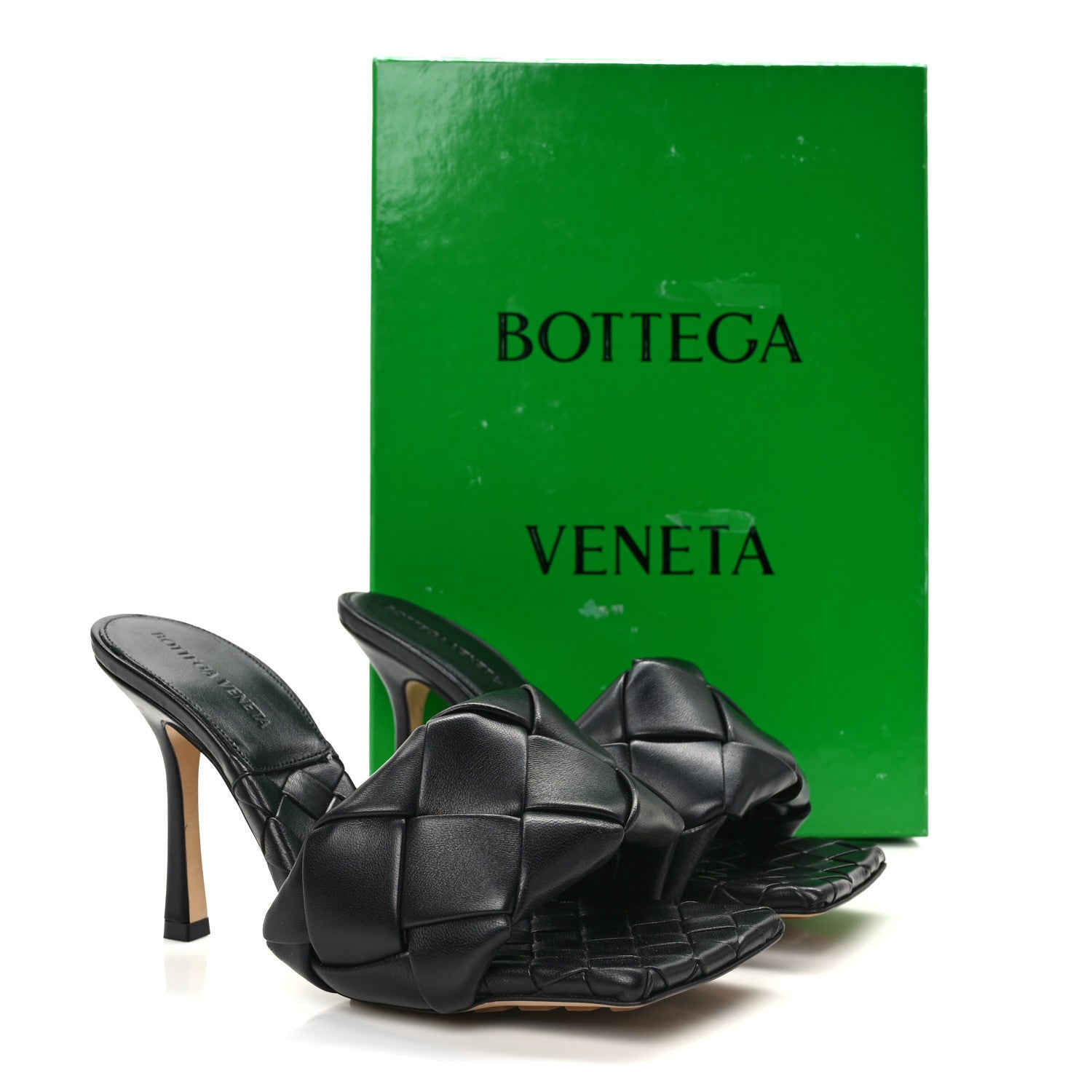 Bottega Veneta Nappa Maxi Intrecciato Lido Mule Sandals 37.5 Black 8 of 8