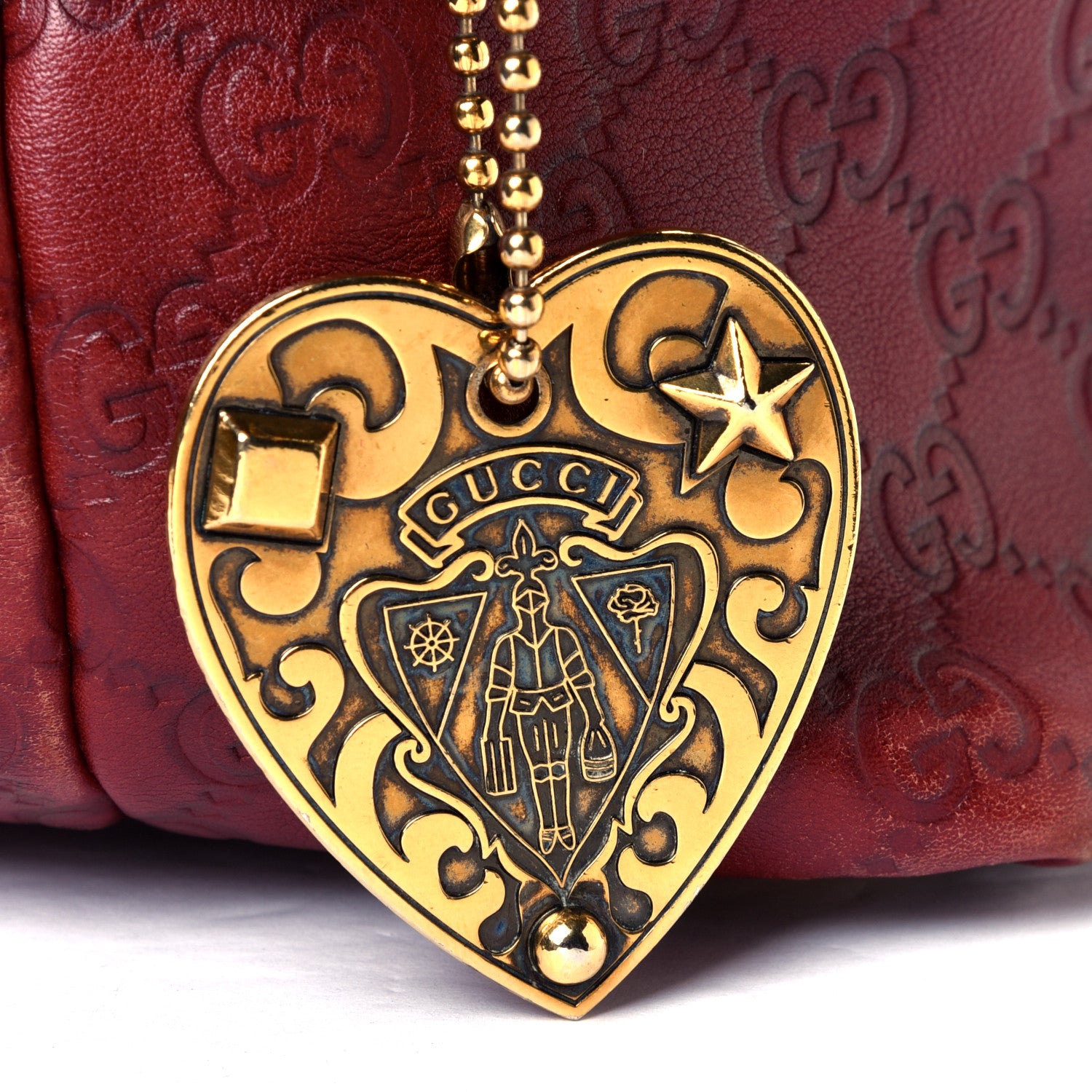 Gucci Guccissima Small Babouska Tote Burgundy 6 of 7