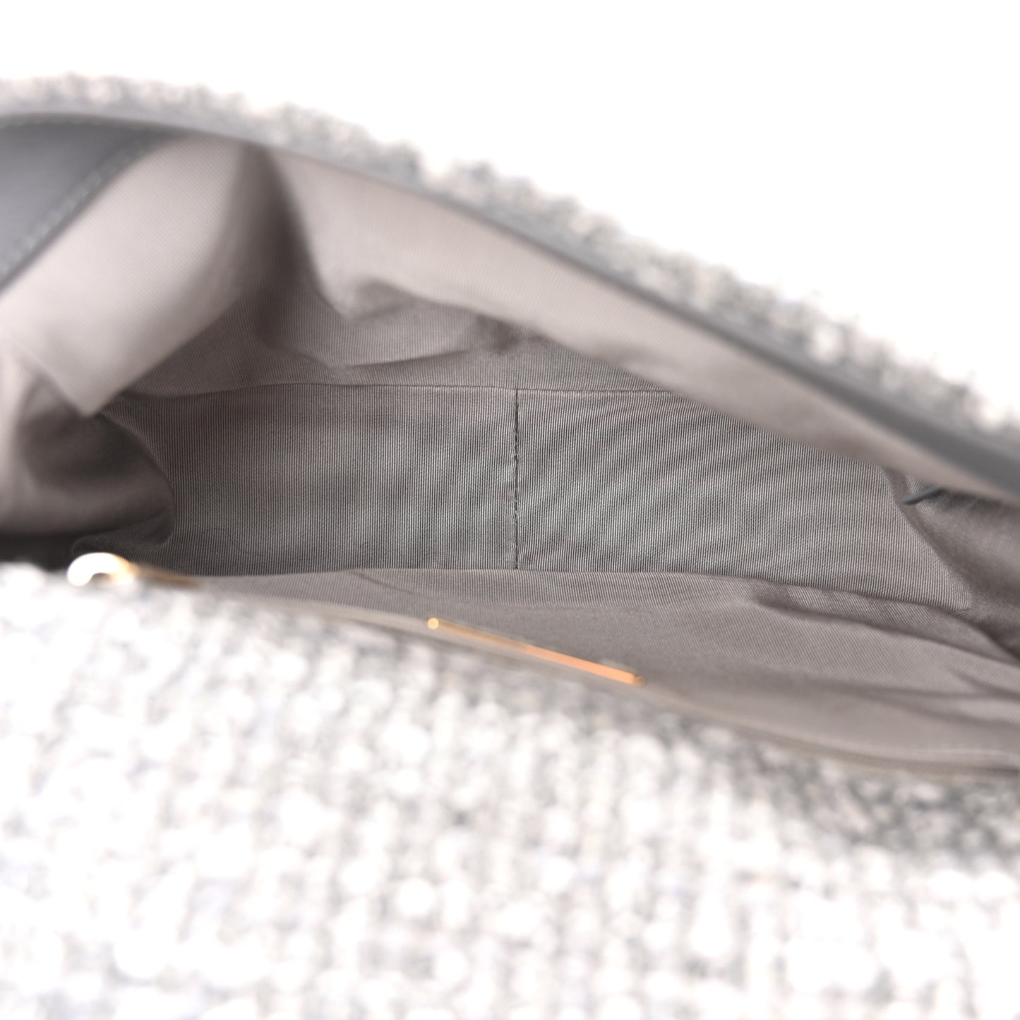 Tweed Quilted Medium Chanel 19 Flap Grey
