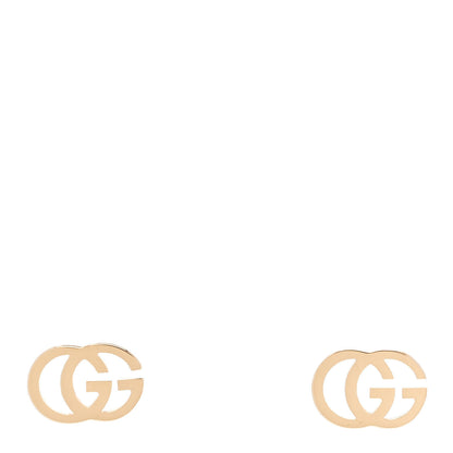 Gucci 18K Yellow Gold GG Tissue Stud Earrings 1 of 5