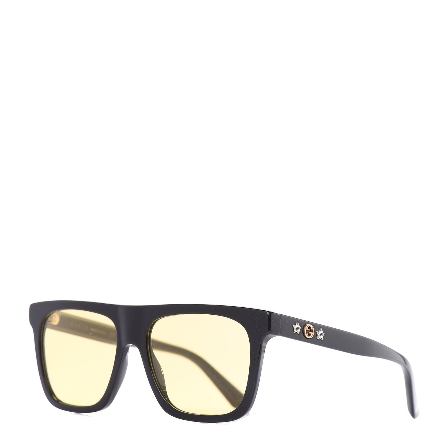 Square Frame Star Sunglasses GG 0347S Black Black