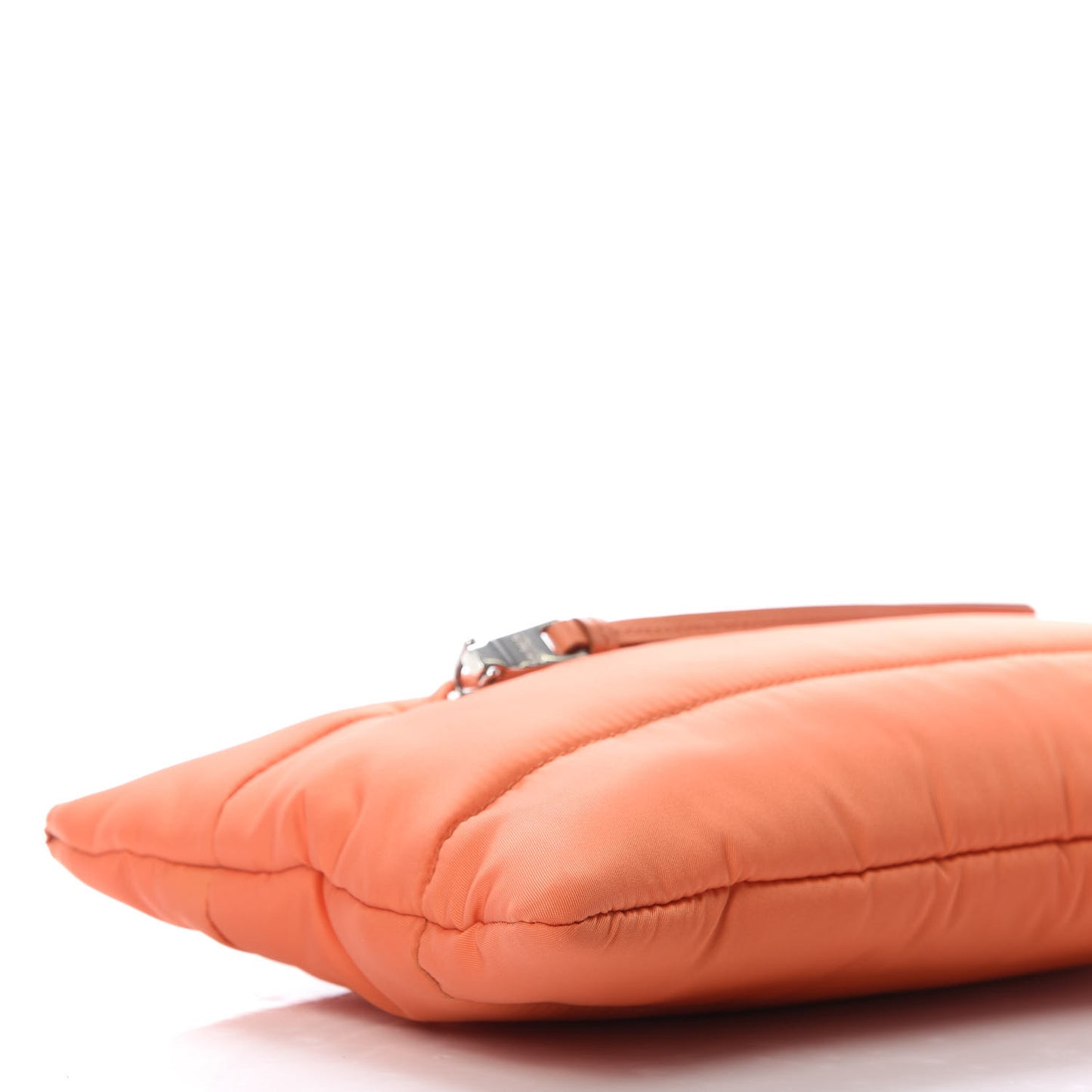 Tessuto Nylon Bomber Clutch Papaya