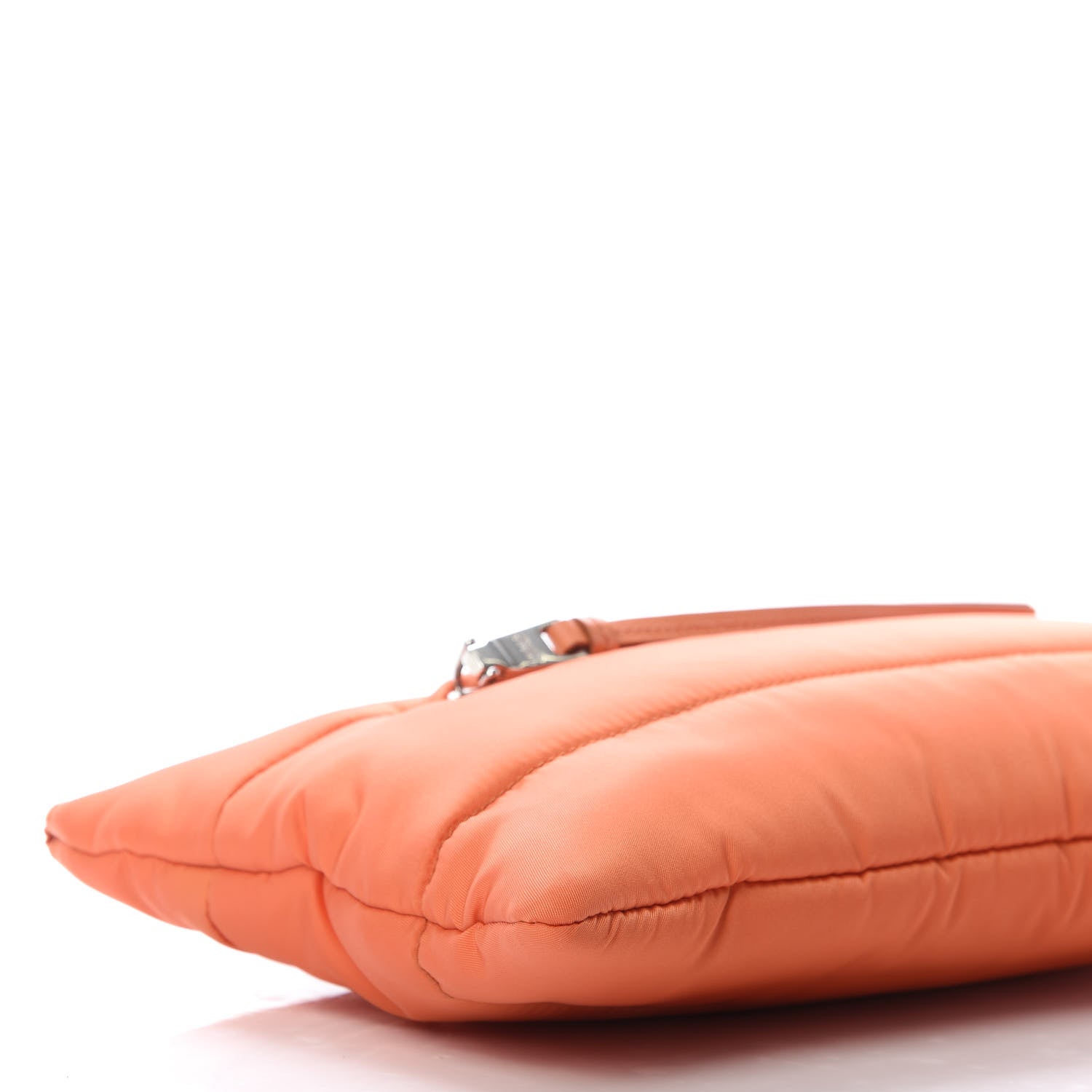 Prada Tessuto Nylon Bomber Clutch Papaya 6 of 10