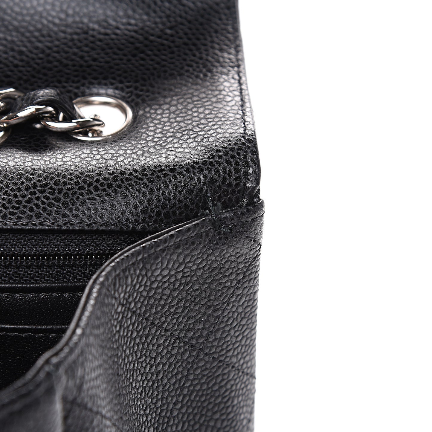 Caviar Quilted Jumbo Single Flap Black