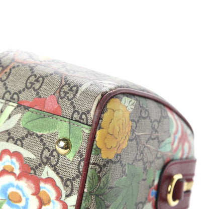 Gucci GG Supreme Monogram Tian Small Boston Beige Multicolor Red 11 of 11