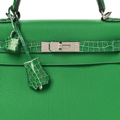 Hermes Togo Shiny Niloticus Crocodile Kelly Retourne Touch 28 Bambou 8 of 12