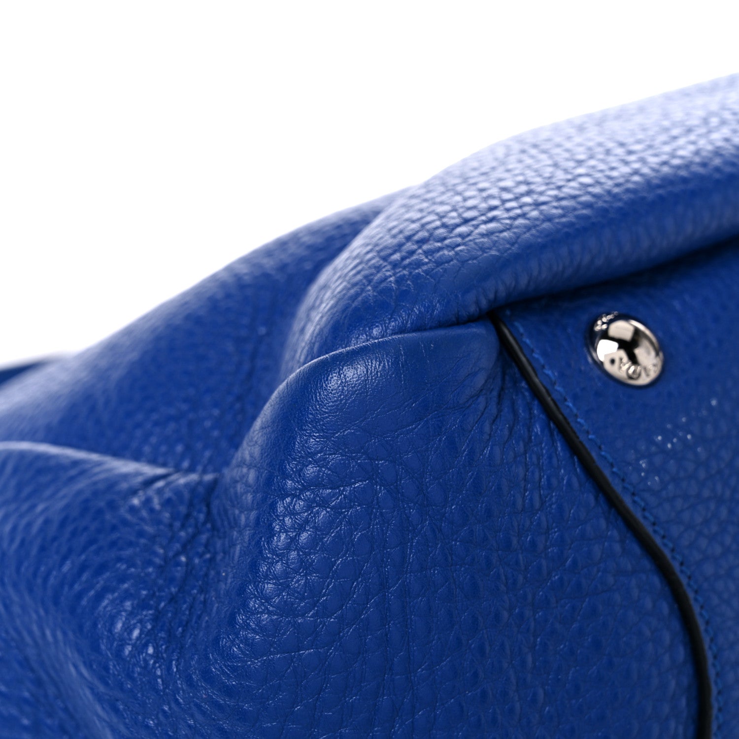 Prada Vitello Daino Side Pocket Hobo Azzurro 8 of 16