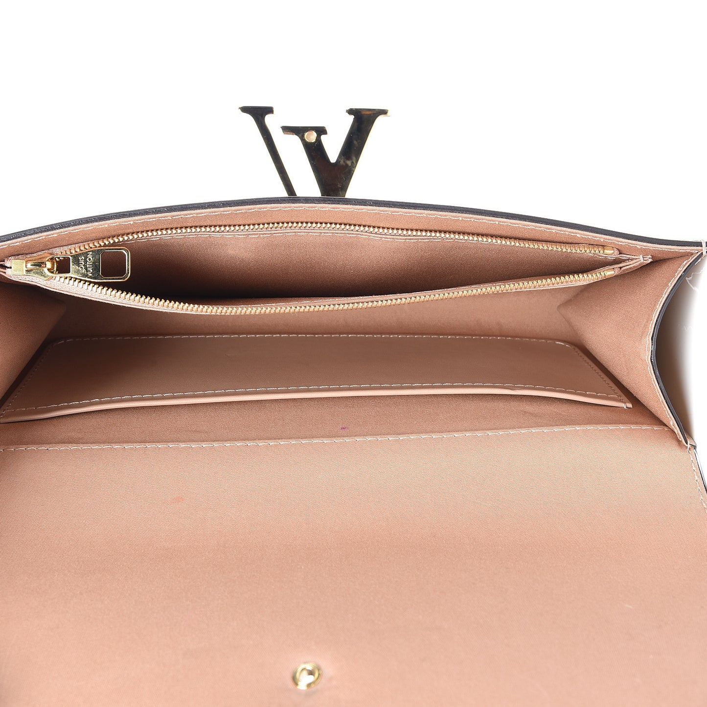 Patent Louise Clutch Nude