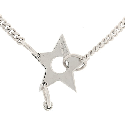 Christian Dior Crystal Star Choker Necklace Silver 4 of 5