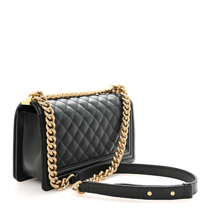 Chanel Caviar Quilted Medium Boy Flap Black 3 of 10