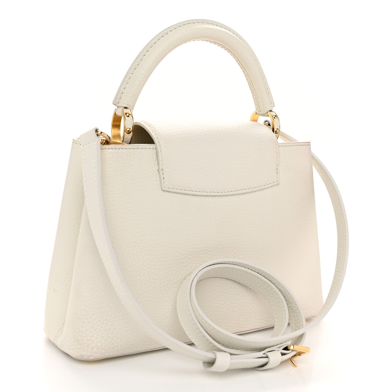Louis Vuitton Taurillon Capucines BB Blanc Casse 3 of 10