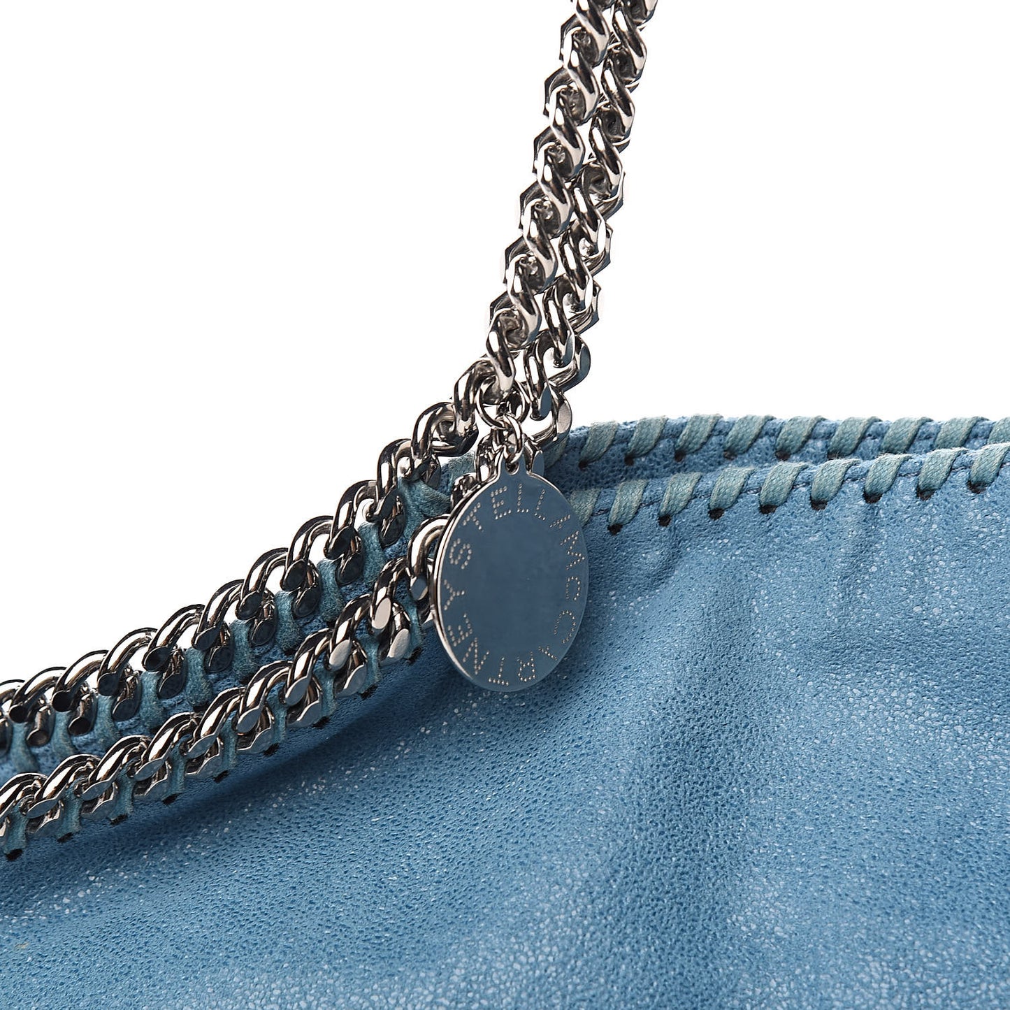 Shaggy Deer Falabella Fold Over Tote Blue