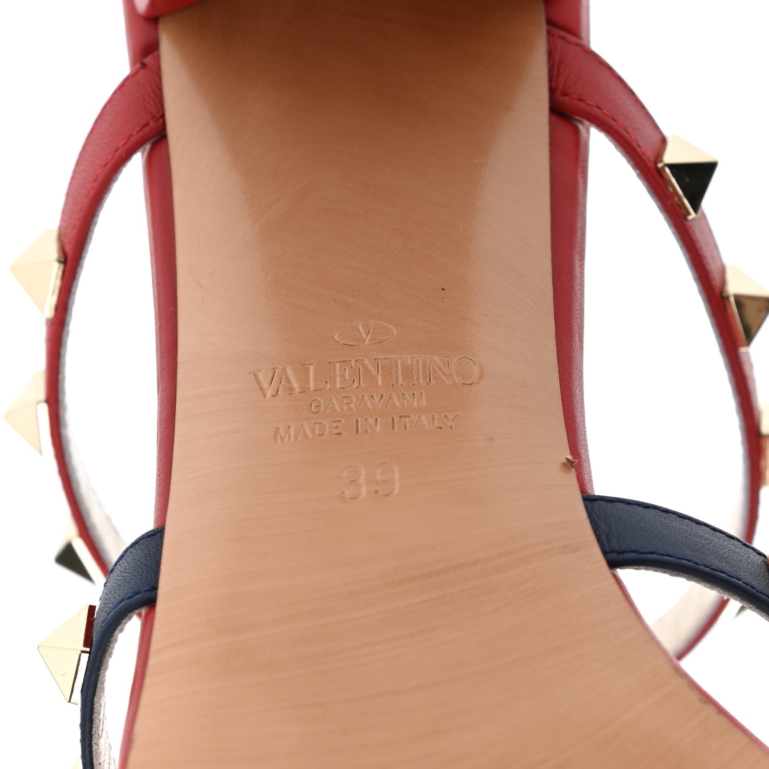 Valentino Garavani Calfskin Rockstud 60mm Caged Slide Sandals 39 Multicolor 6 of 7