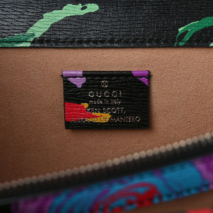 Gucci X KEN SCOTT New Shangai Calfskin Jenny Floral Print Small Dionysus Shoulder Bag Black Pink 6 of 11