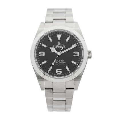 Rolex Stainless Steel 39mm Oyster Perpetual Explorer Watch Black 214270 1 of 4
