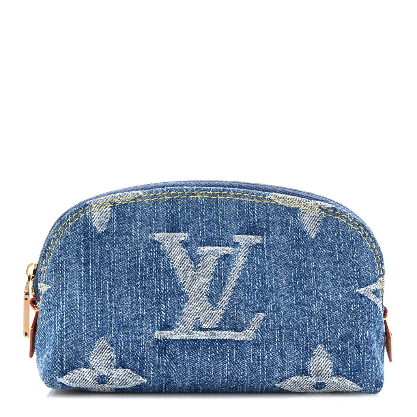 Denim Giant Monogram Pochette Cosmetique PM Denim Blue
