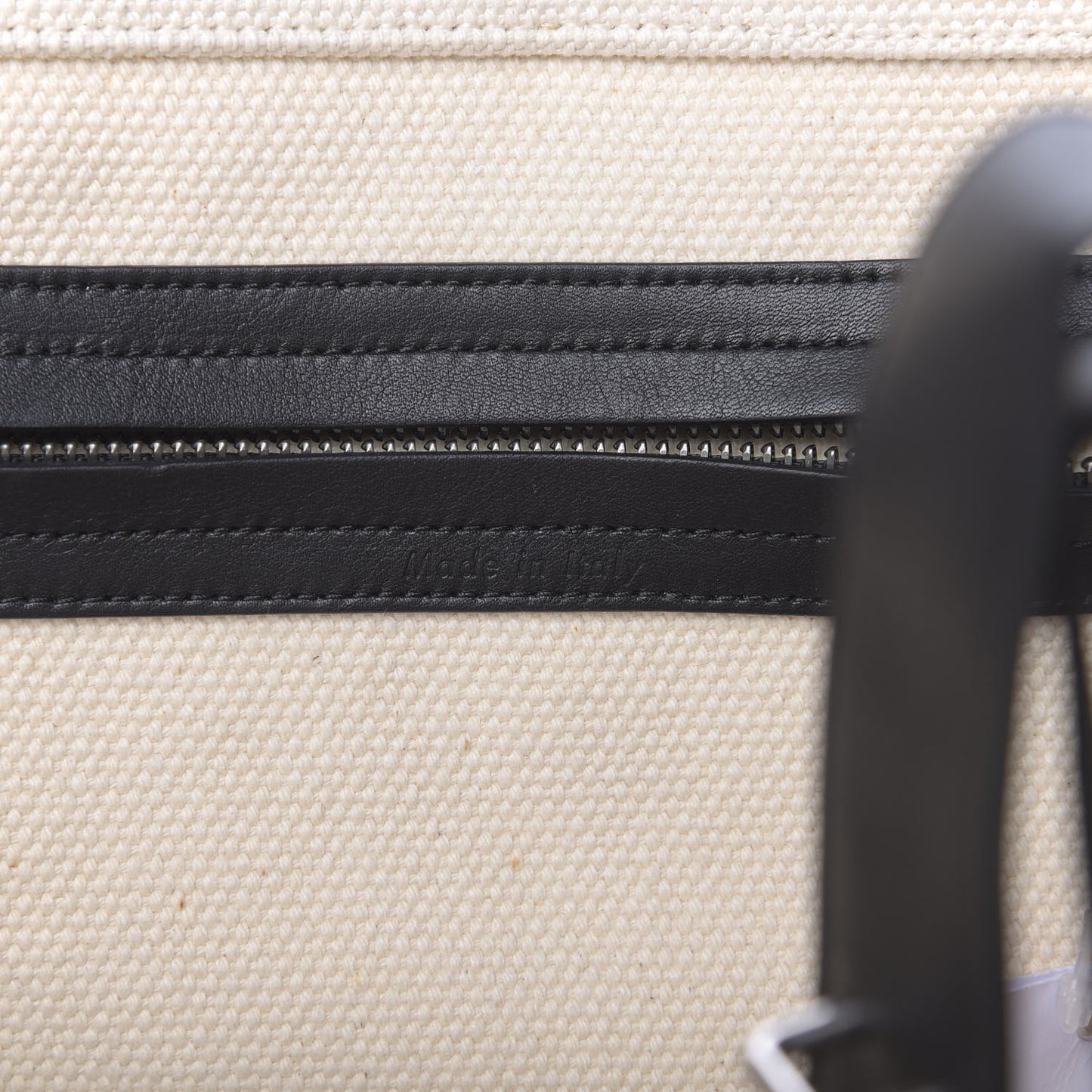 Cotton Canvas Medium Phantom Luggage White Black